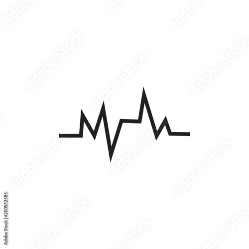 pulse icon isolated on white background