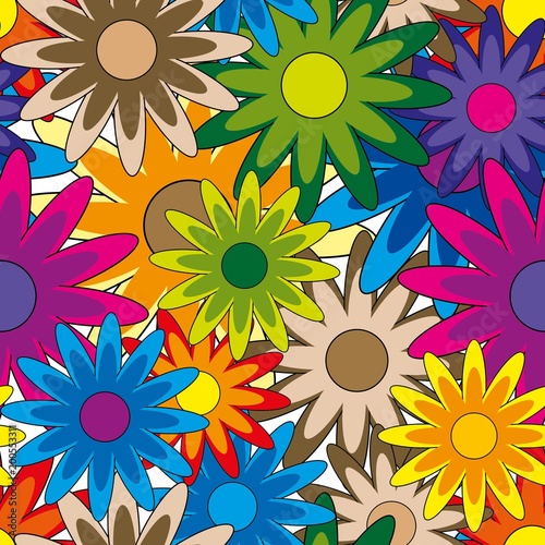 Seamless vivid flower pattern