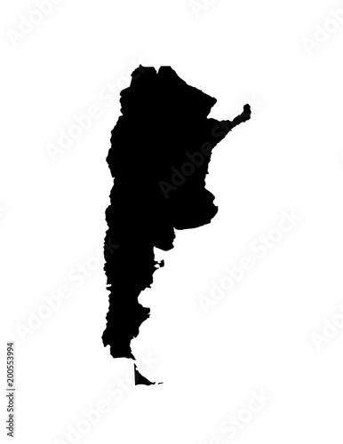 map of Argentina. Vector illustration photo