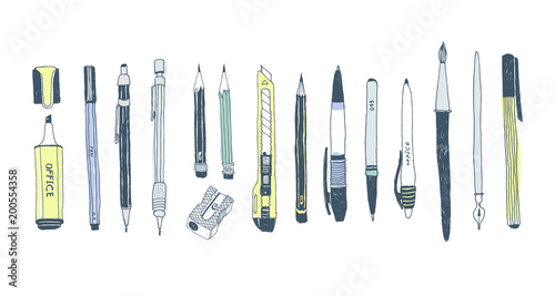 Hand drawn stationery set