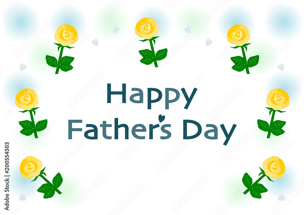 Happy Father S Day 父の日 バラ イラスト 白背景 Stock Vector Adobe Stock