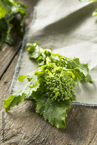 Raw Green Organic Broccoli Rabe photo