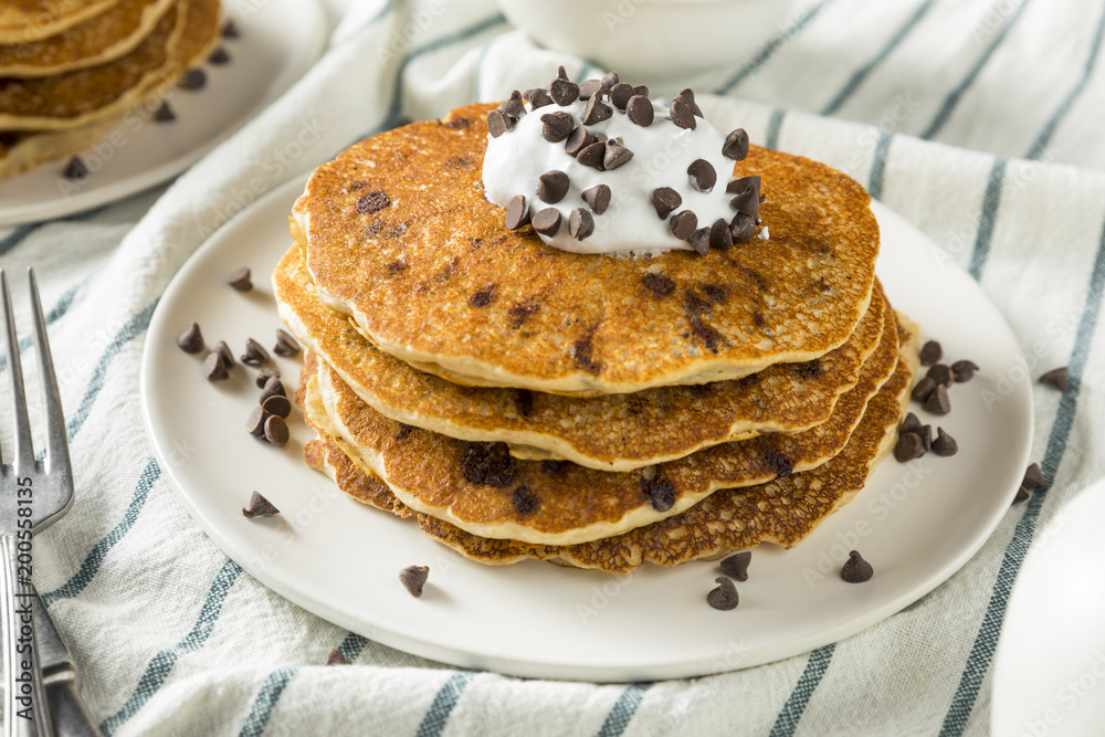 Homemade Chocolate Chip Pancakes