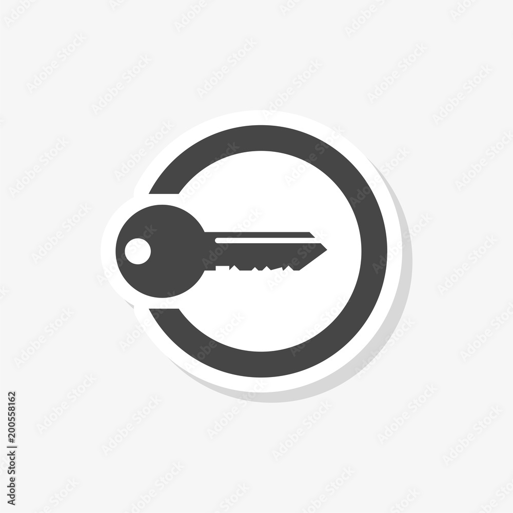 Login sticker, Secure access button, simple vector icon Login sticker, Secure access button, simple vector icon