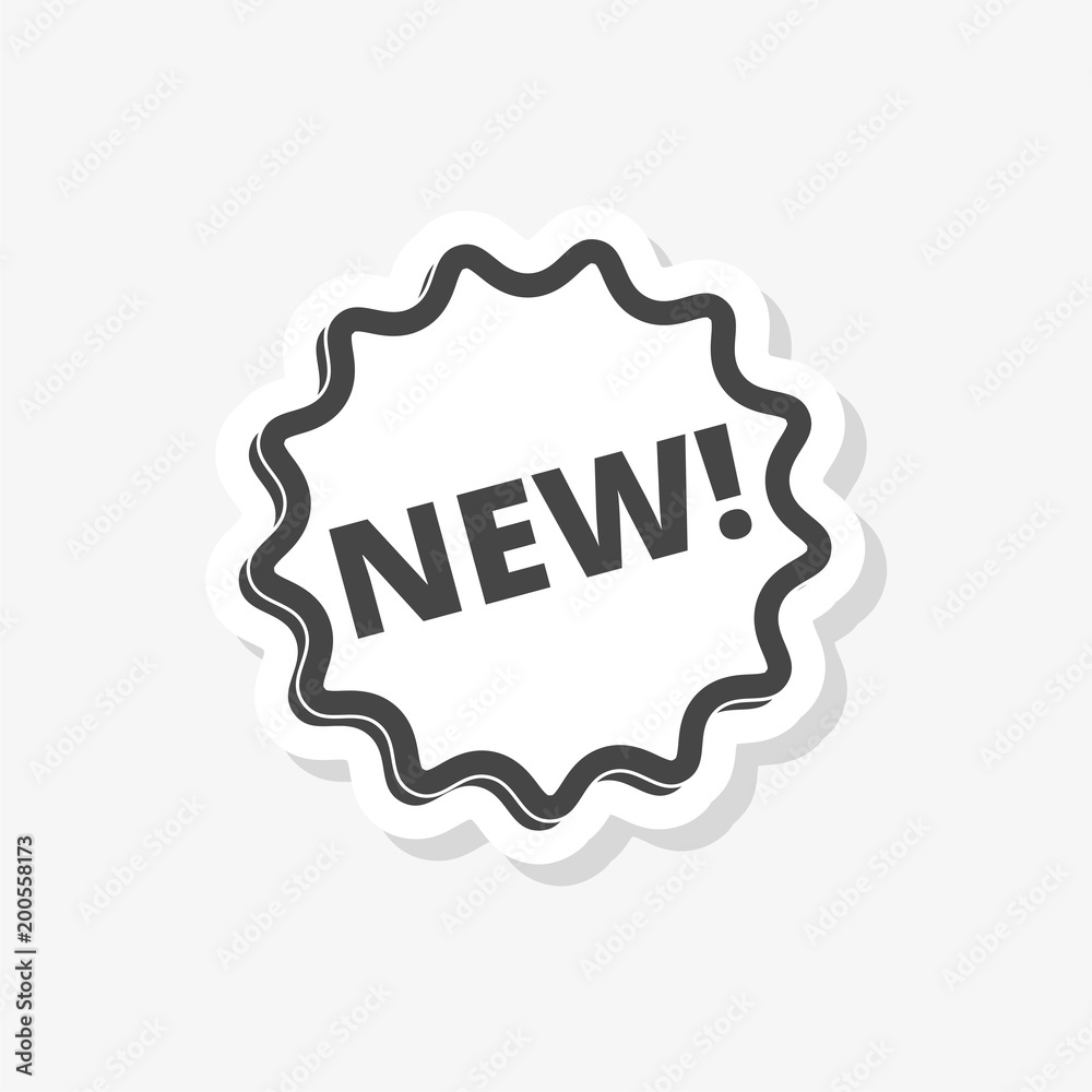 New sticker, simple vector icon New sticker, simple vector icon
