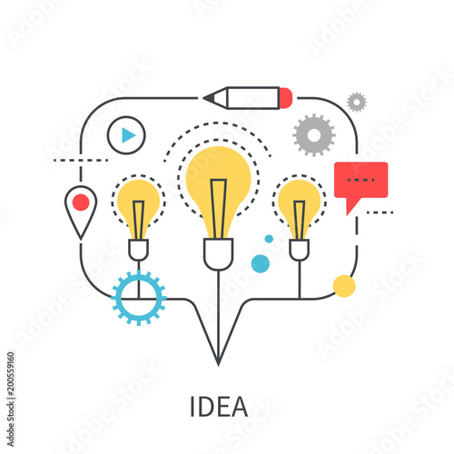 Creative new idea modern vector concept
