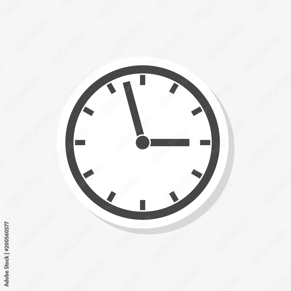 Timer sticker, Clock icon, simple vector icon Timer sticker, Clock icon, simple vector icon
