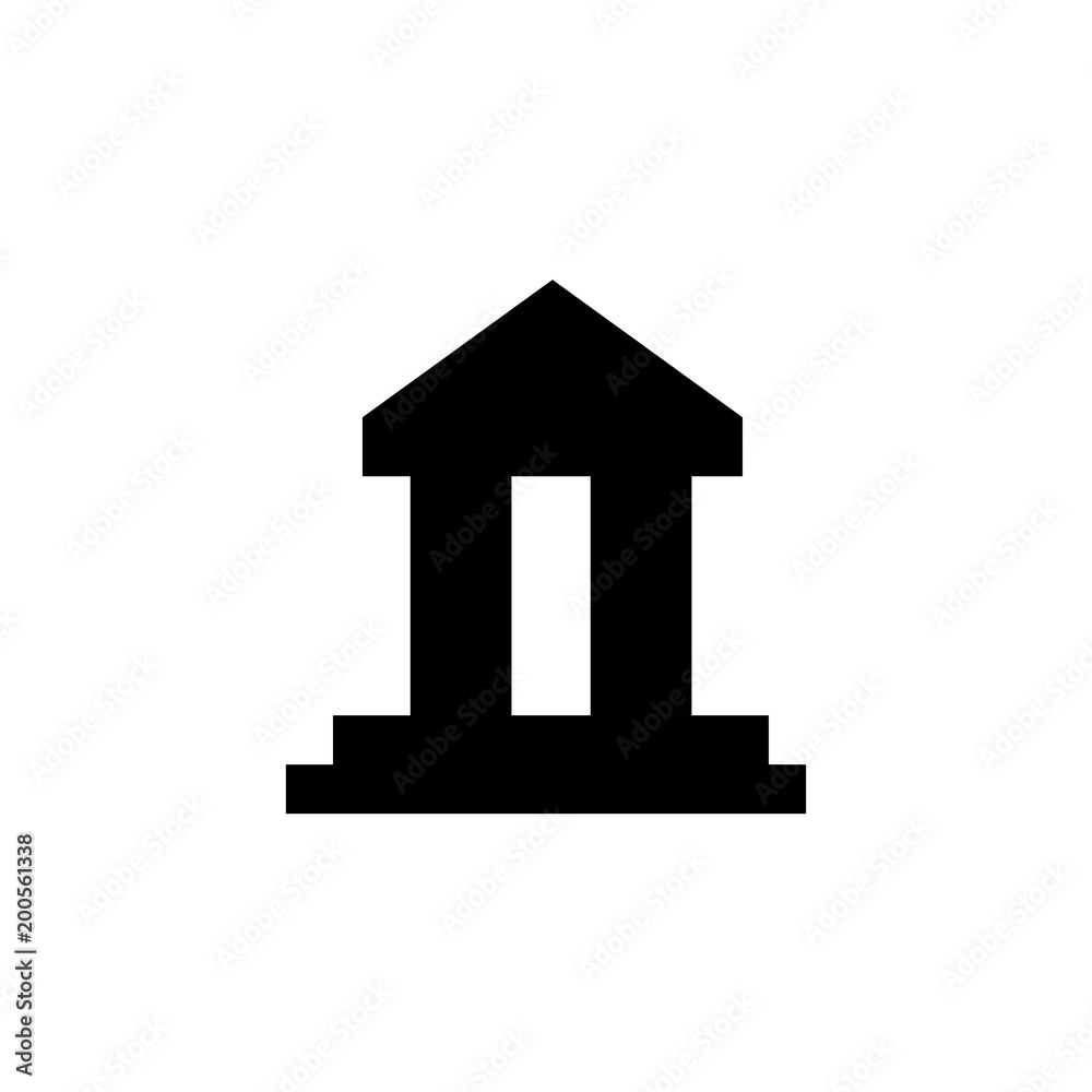 Bank icon isolated on white background Bank icon isolated on white background