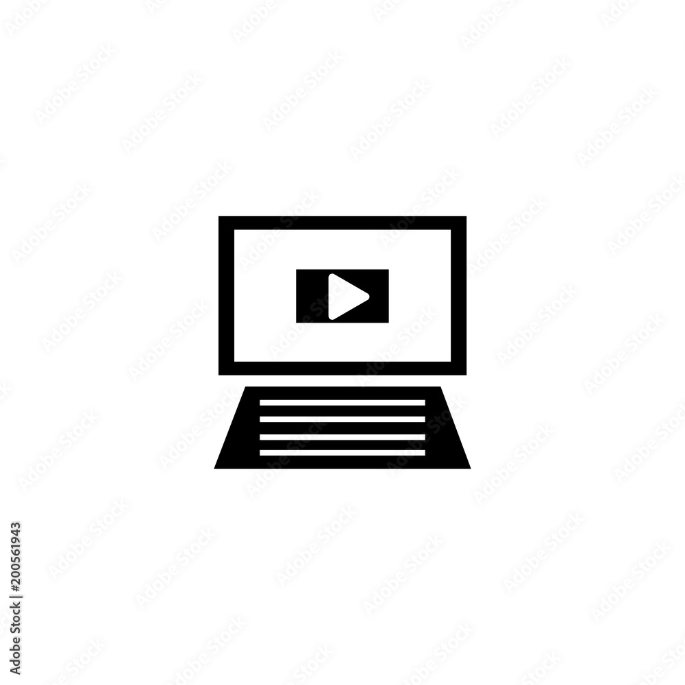 Video player icon isolated on white background Video player icon isolated on white background