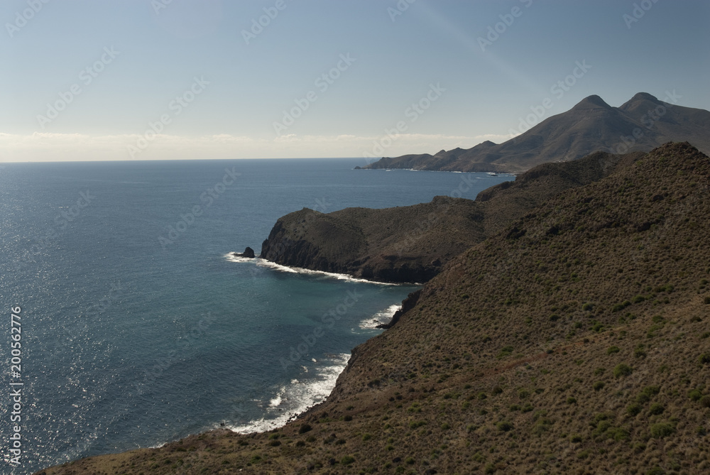 From the viewpoint, Playa de Cabo de Gata, Almeria, Spain