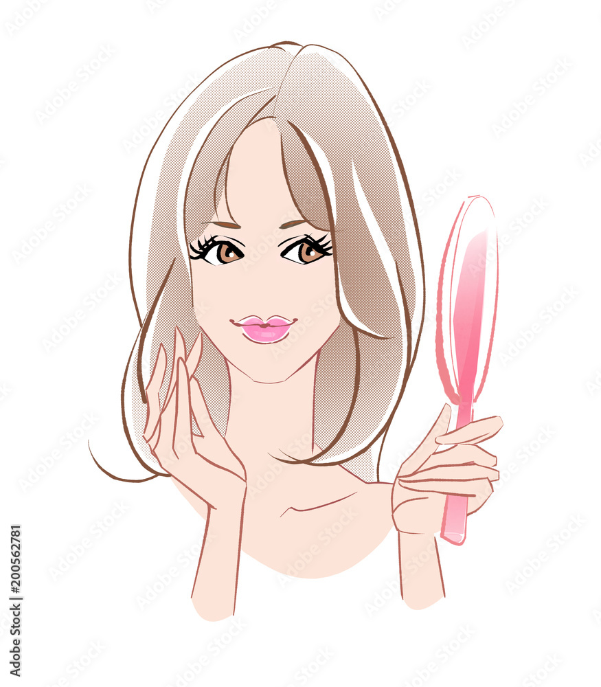 美容イラスト 明るい艶肌 Stock Illustration Adobe Stock