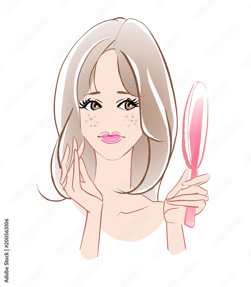 美容イラスト シミ ソバカス Stock イラスト Adobe Stock