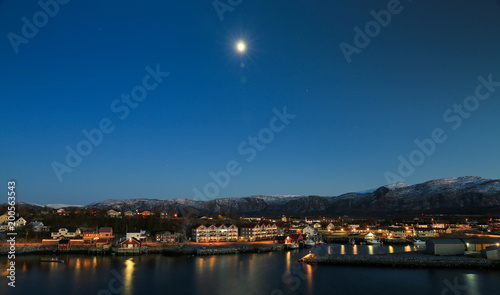 Moon  over the city in Northern Norway © Gunnar E Nilsen