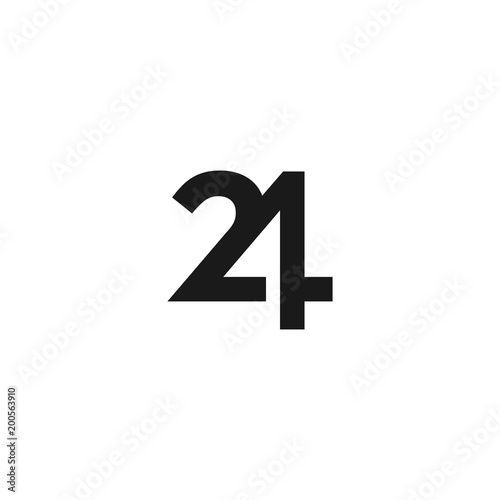 Number 24 logo icon design template elements