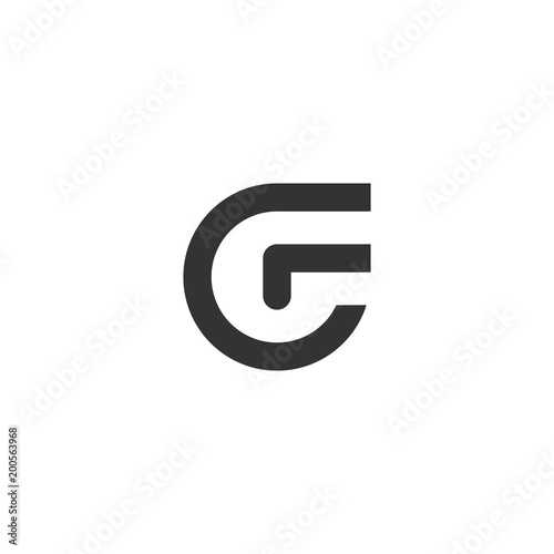 FG or GF letters logo icon