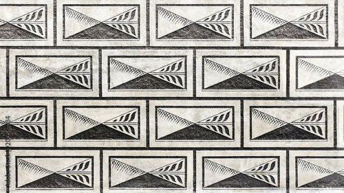 Geometric ornament on the Schwarzenberg Palace in Prague. Built in 1576. photo
