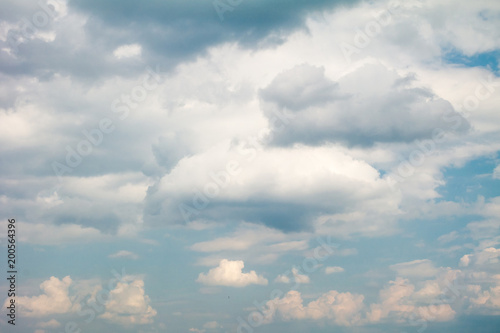 Fototapeta Naklejka Na Ścianę i Meble -  Blue sky with light cumulus clouds.