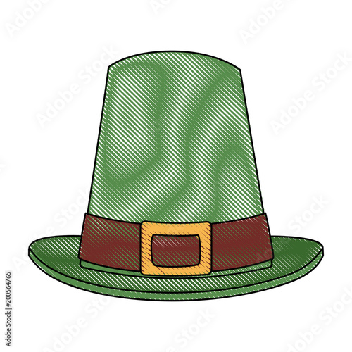 Irish elf hat isolated icon