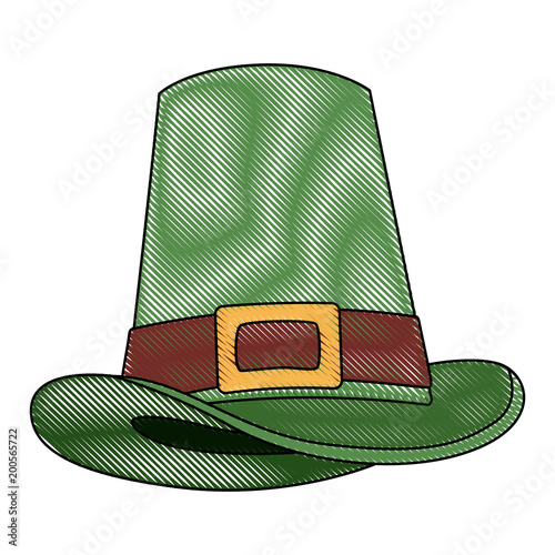 Irish elf hat isolated icon