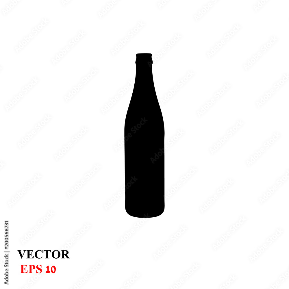 icon of a beer bottle. vector illustration icon of a beer bottle. vector illustration