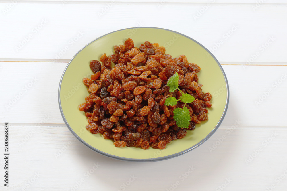 plate of sweet raisins plate of sweet raisins