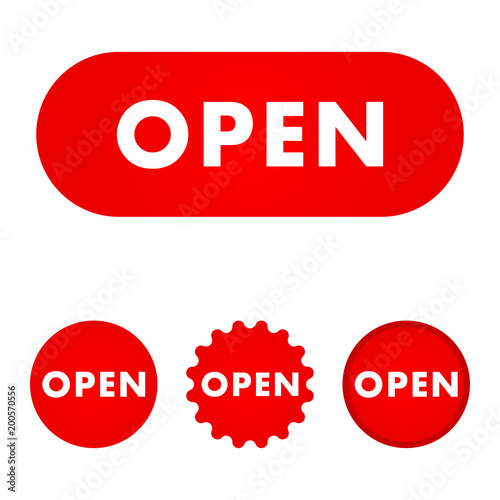 Open red button