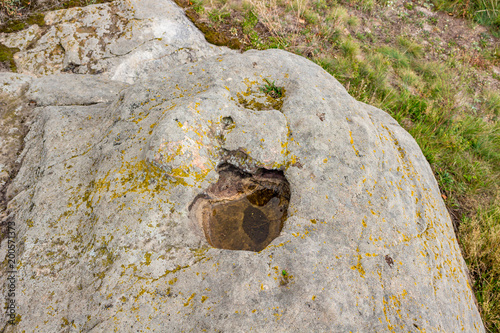 Sacred stones in the area of the village of Krasnogorye. The nature monument 