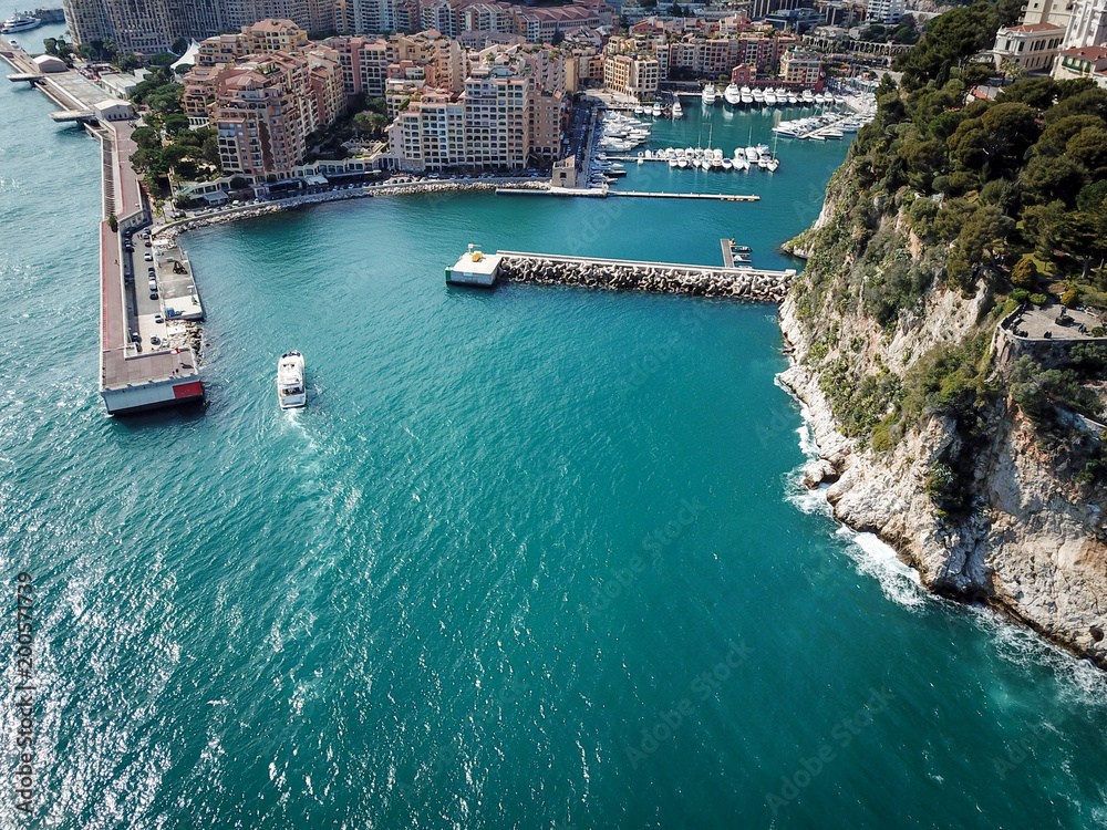 Blick auf Monaco Hafen Fontvieille 