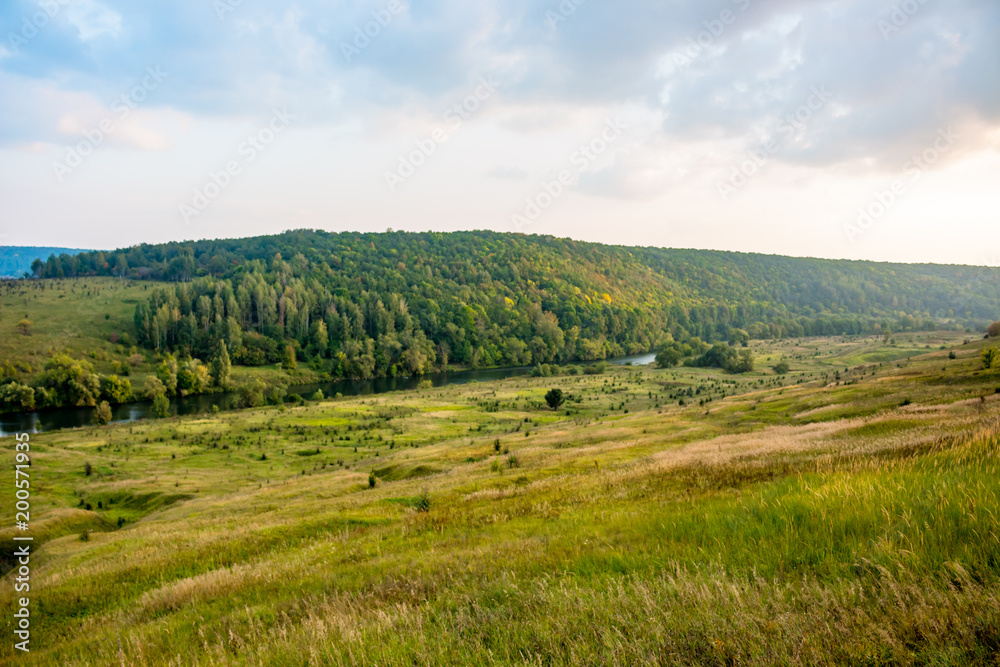 The valley of the Krasivaya Mecha River. Efremovsky district, Tula region, Russia
