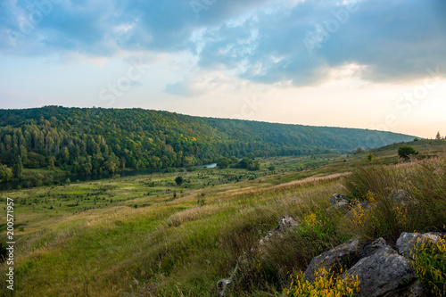 The valley of the Krasivaya Mecha River. Efremovsky district, Tula region, Russia 