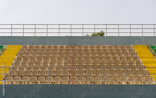 Open tribune section in urban stadium photo