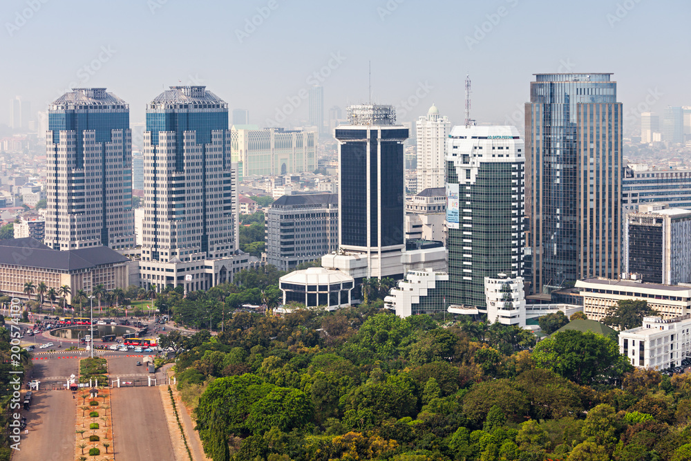 Obraz premium Jakarta aerial view