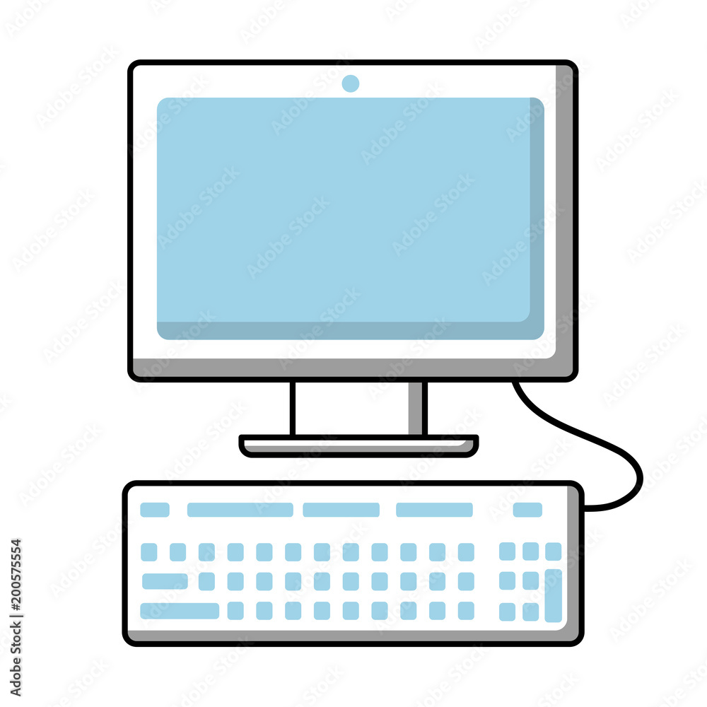 computer keyboard device technology image vector illustration computer keyboard device technology image vector illustration