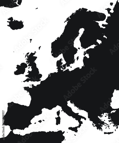 Clean Map of Europe