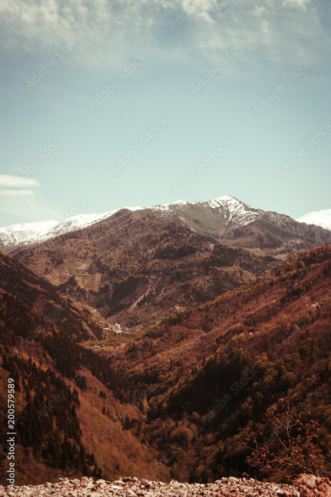 Landscape in the mountains, Ajara, Georgia.Caucasus