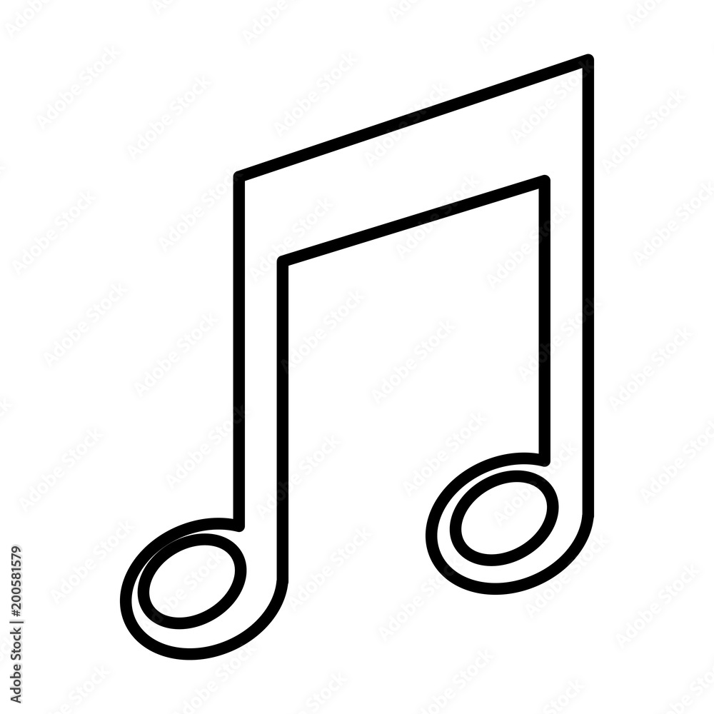music note isolated icon vector illustration design