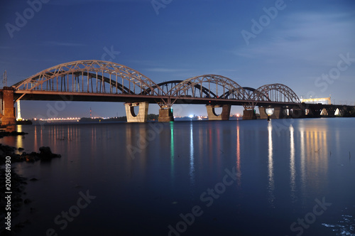 Bridge over river. Night landscape. © Pro Photo Factory