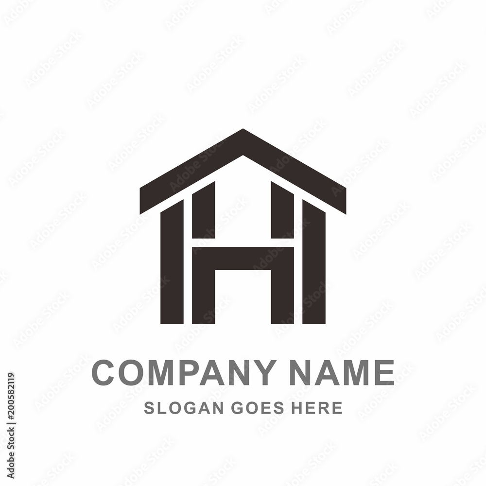 Building House Letter H Architecture Interior Construction Real Estate Business Company Stock Vector Logo Design Template Building House Letter H Architecture Interior Construction Real Estate Business Company Stock Vector Logo Design Template