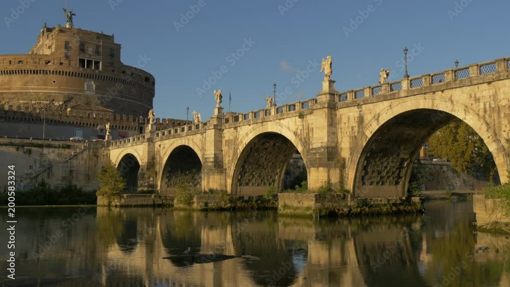 San't Angelo Bridge and Castle in Rome San't Angelo Bridge and Castle in Rome