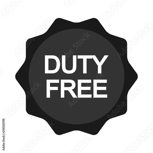 Duty Free Star Emblem - Colourful Vector Icon