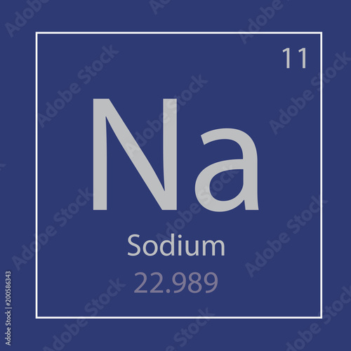 Sodium Na chemical element icon- vector illustration