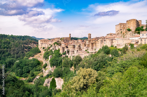 Sorano  a town built on a tuff rock  is one of the most beautiful villages in Italy.