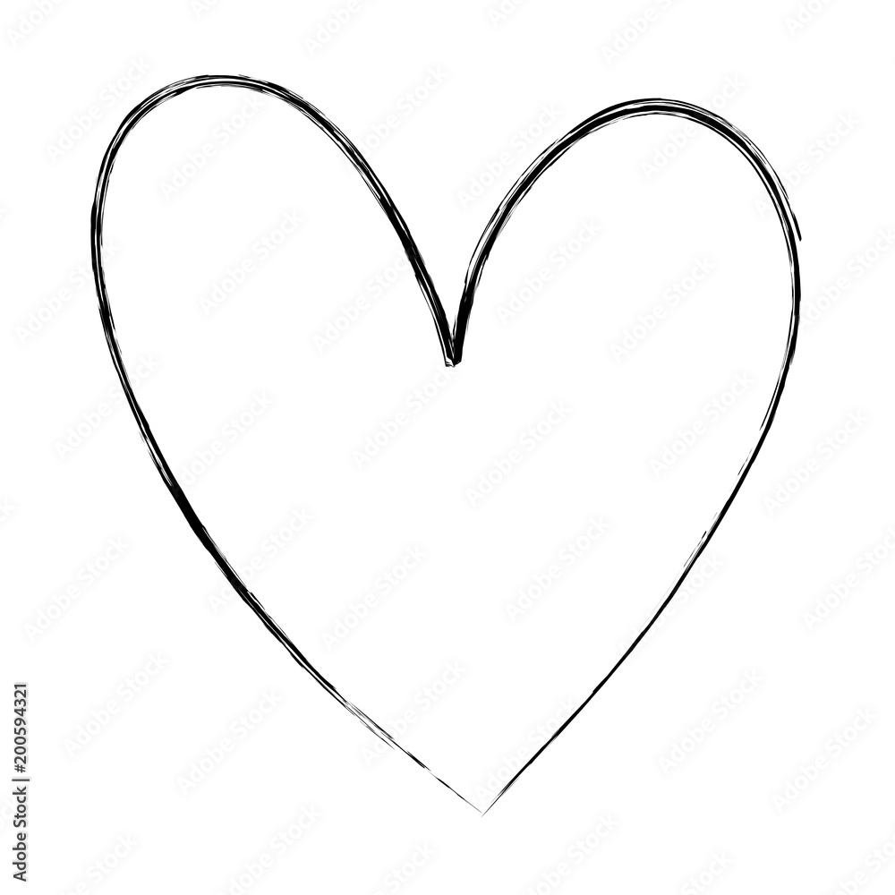 grunge heart symbol of love and passion icon Stock Vector | Adobe Stock
