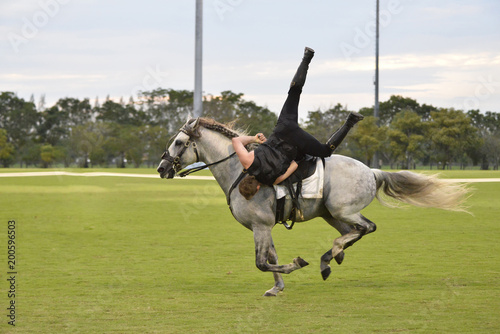 Foto Riding stunt horse