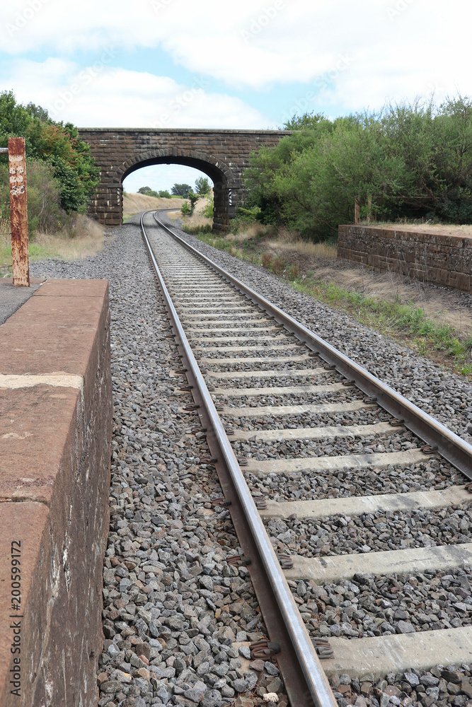 historic bluestone bridge on the northern approach to Malmsbury railway station in Australia historic bluestone bridge on the northern approach to Malmsbury railway station in Australia