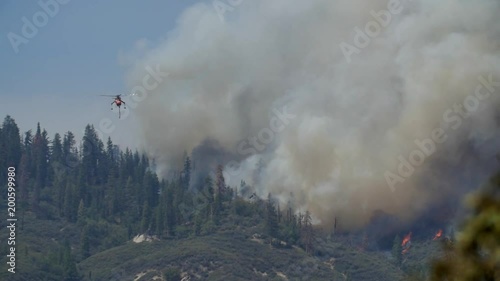 Erickson Air Crane Drops Retardant on Forest Fire