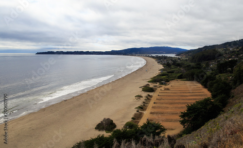 Stinson Beach as seen from above, northern California