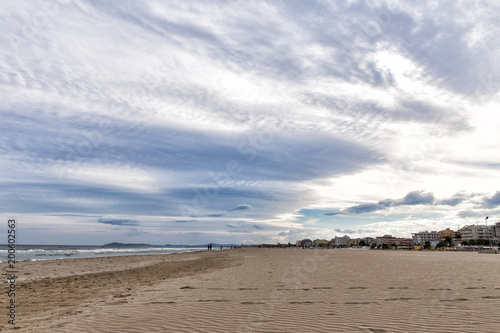 Beach on the Adriatic Sea. Rimini. Italy