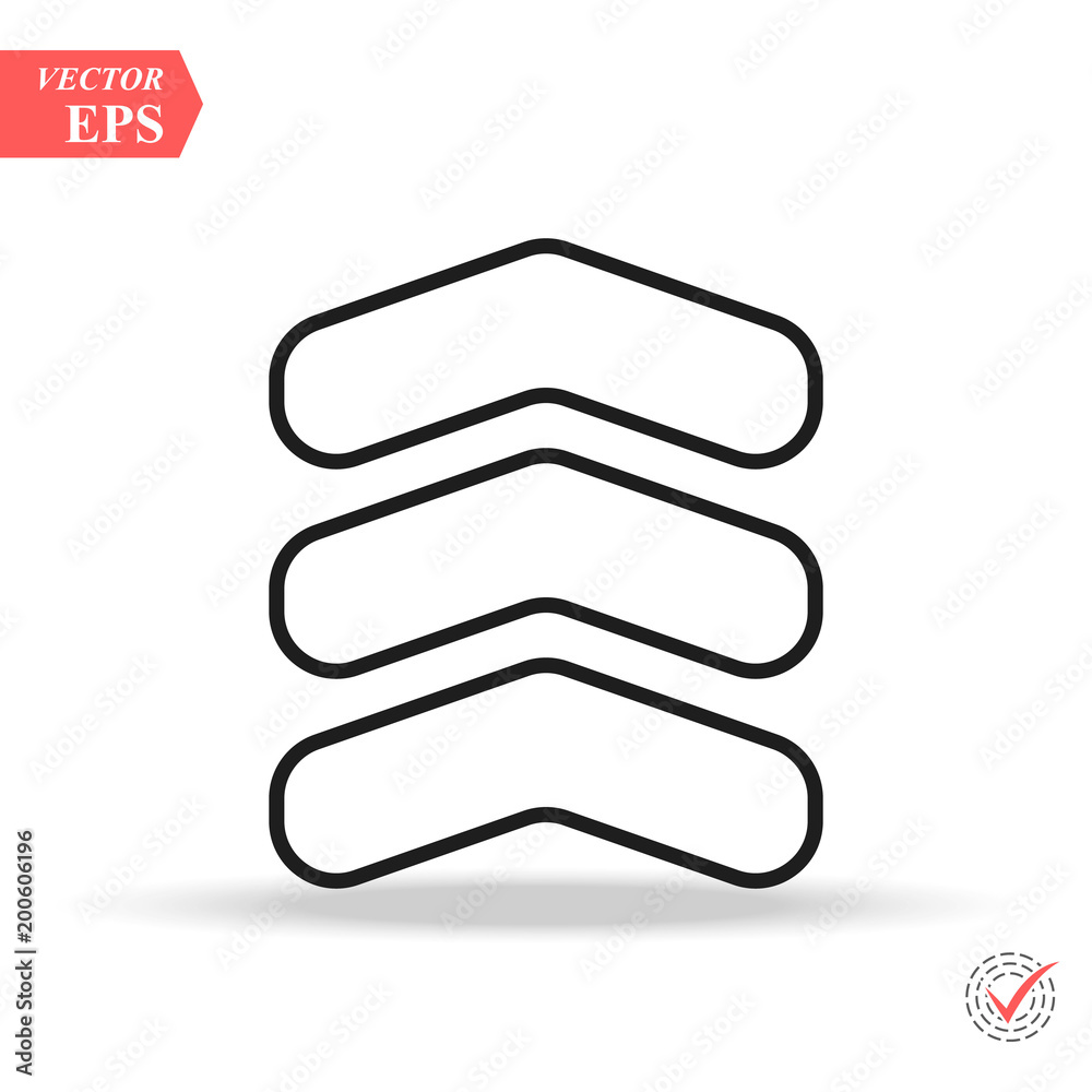 chevron line icon in trendy flat style isolated on background. chevron icon page symbol for your web site design chevron icon logo, app,