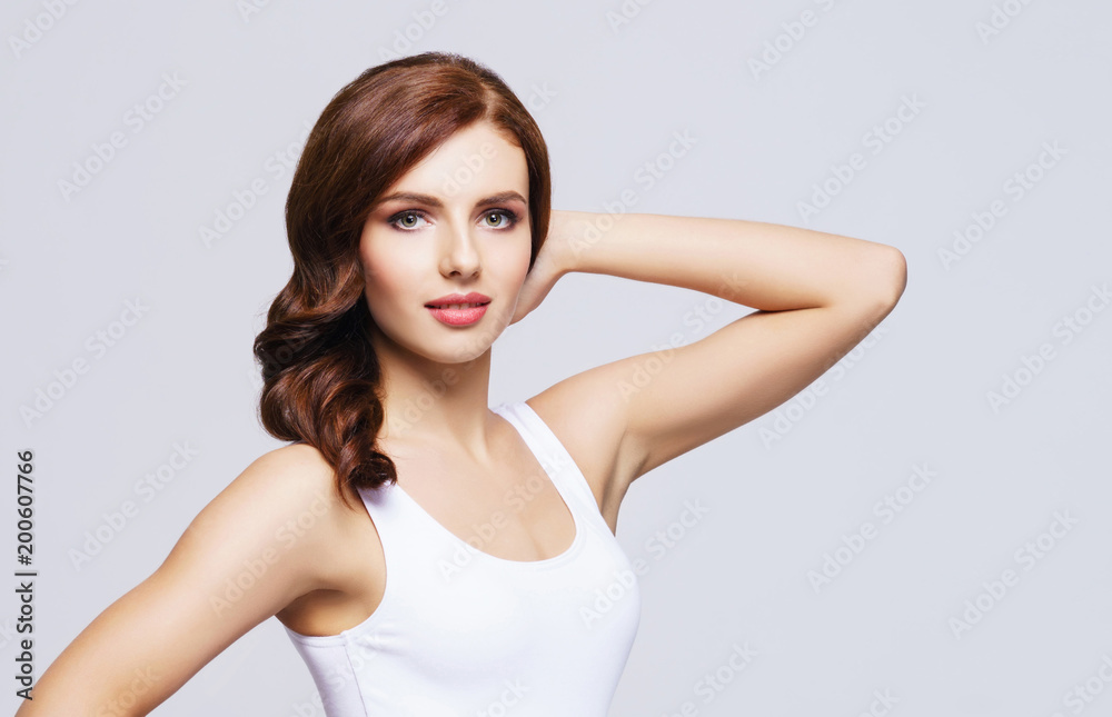 Sporty woman in swimsuit. Health, sport and beauty concept. Sporty woman in swimsuit. Health, sport and beauty concept.